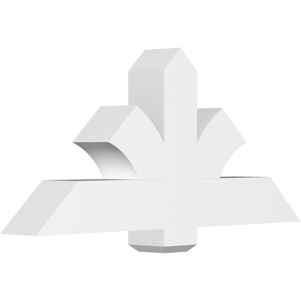 Ekena Millwork Redmond Architectural Grade PVC Gable Bracket, 48"W x 22"H x 6"D x 6"F, 11/12 Pitch GBP048X22X0606RED00 - main